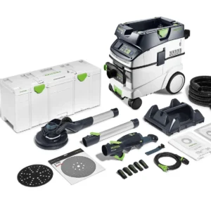 PLANEX LHS 2 225 EQI/CTL 36-teiliges Set mit Langarm-Schleifgerät und Staubsauger